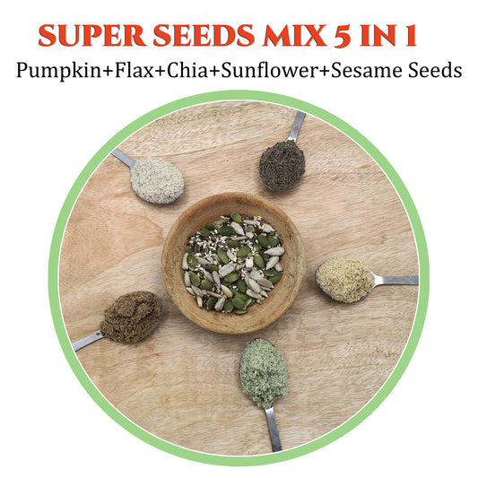 Pine Super Seeds Mix | 5 in 1| Daily Nutrition for Energy, Weight & Skin