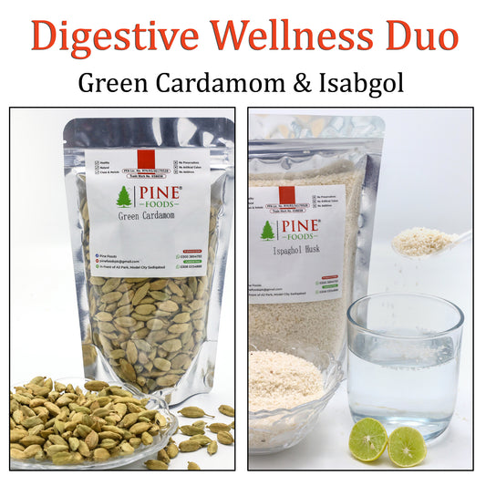 Digestive Wellness Duo – Green Cardamom + Isabgol